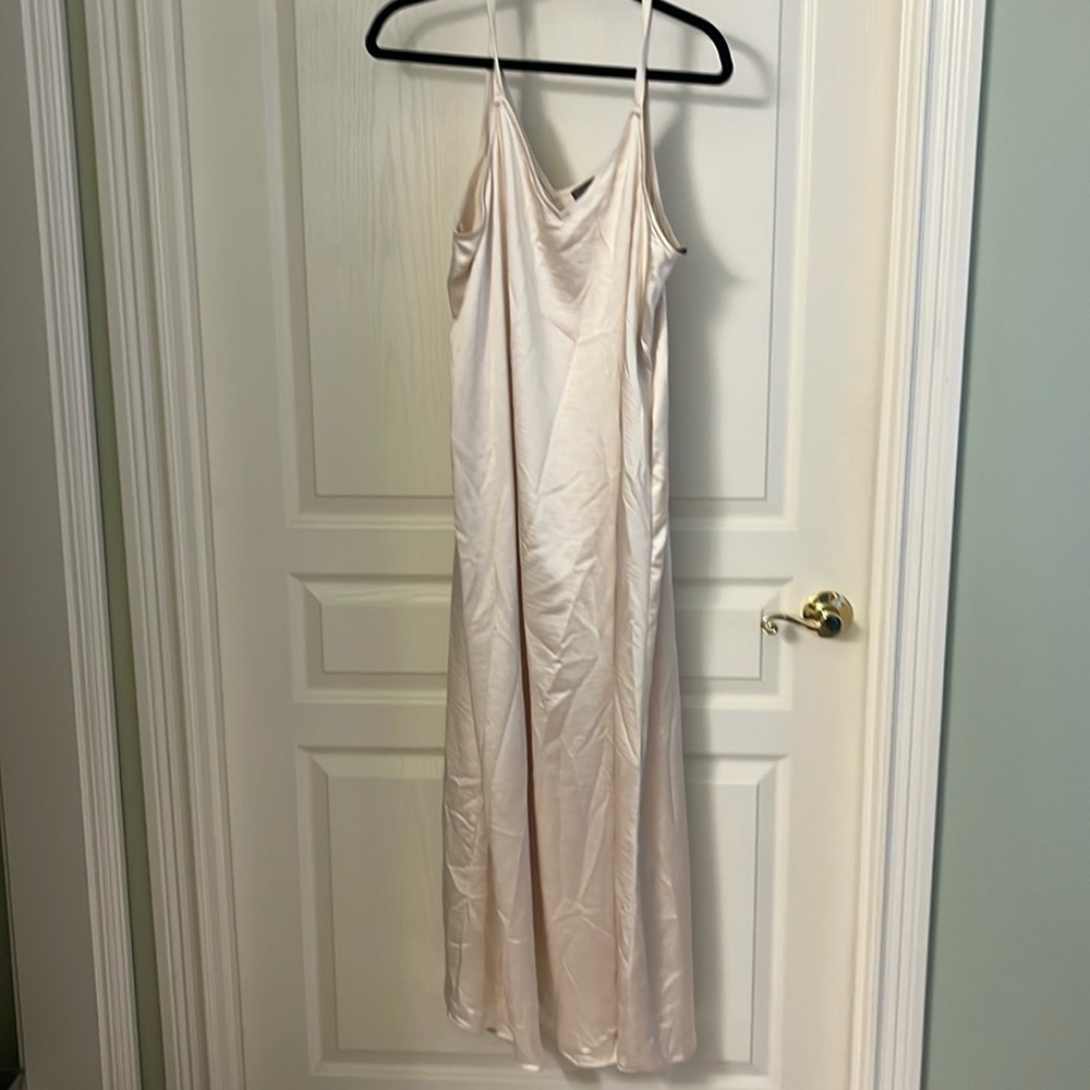Vince Camuto Cream Satin Slip Dress